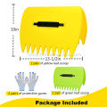 6PCS Lightweight Plastic Leaf Scoops Hand Rakes garden rake Large Leaf Grabbers for Picking Up Leaves Clippings  Grass